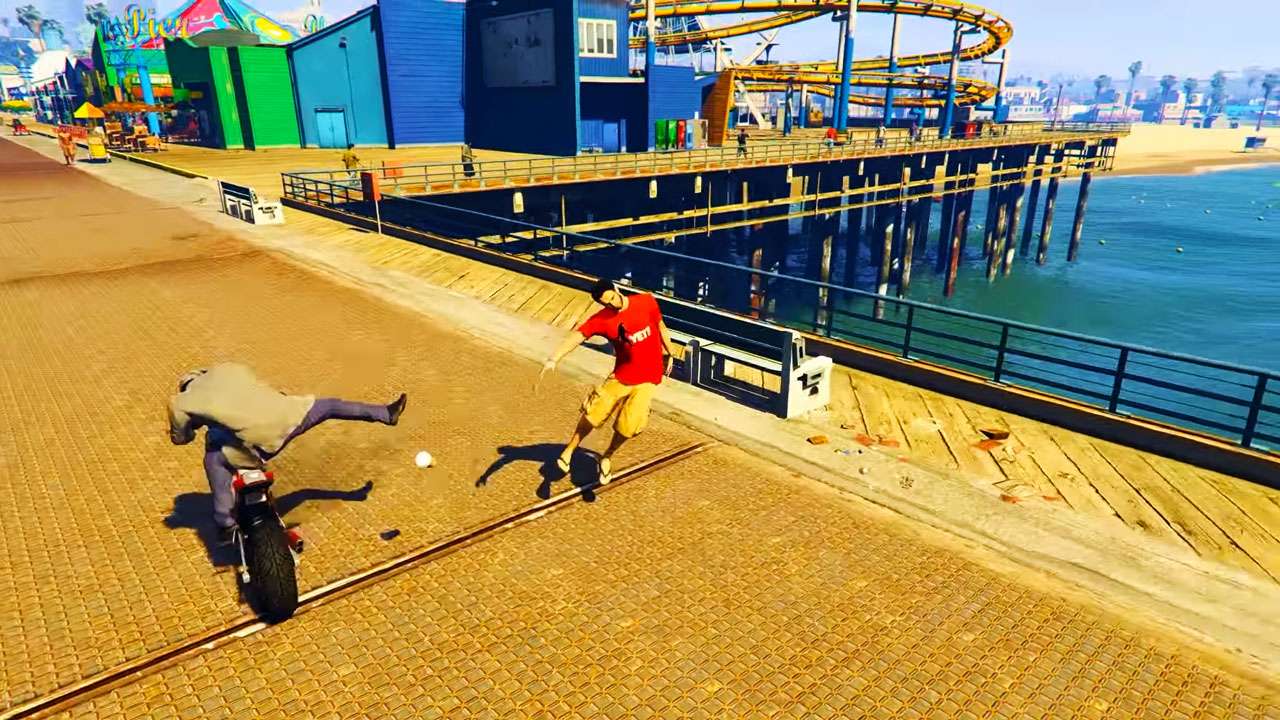 Kick On A Bike GTA 5 Mod Biker Melee SP Hindi Urdu Gaming 3 5 