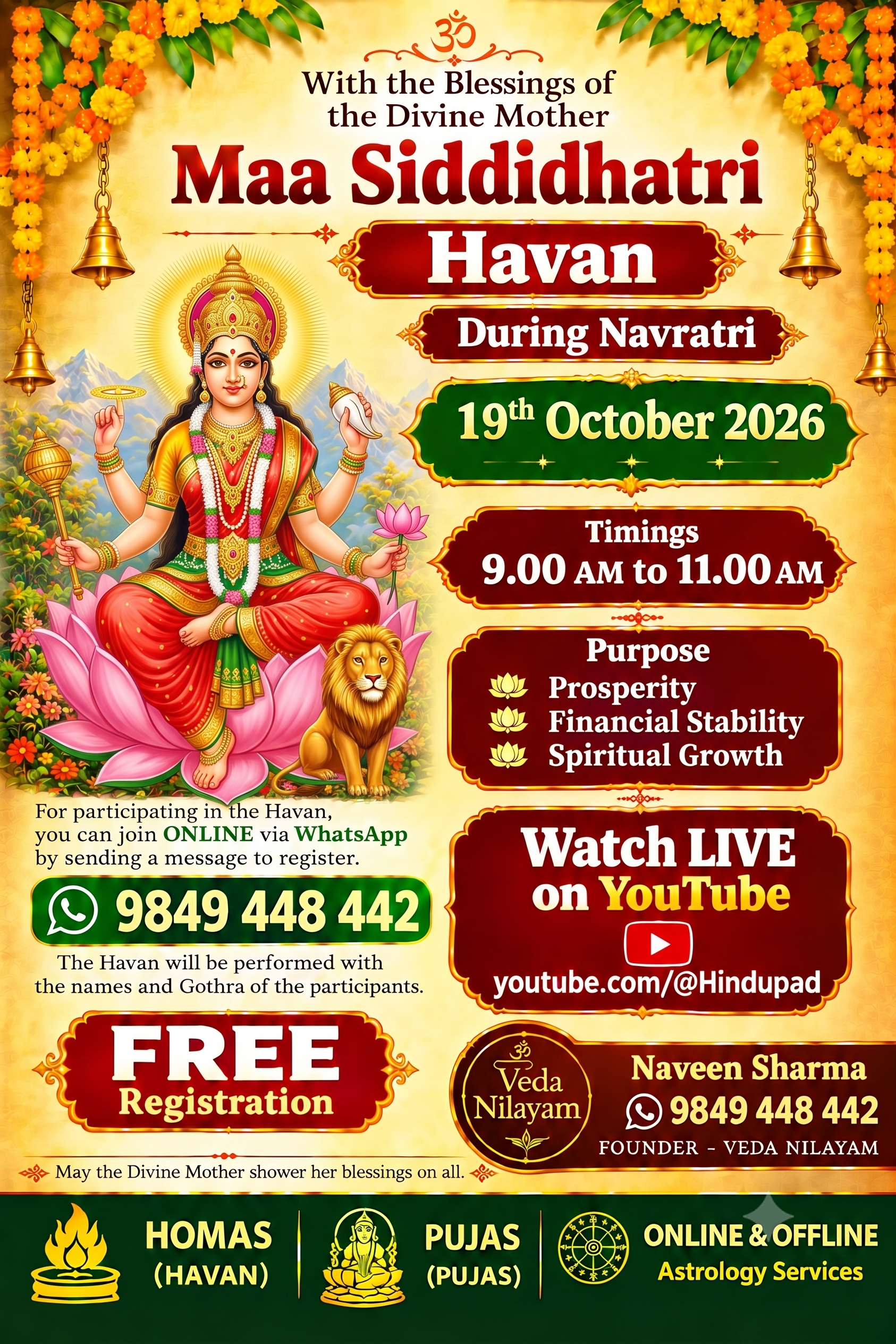 Siddhidhatri Havan image