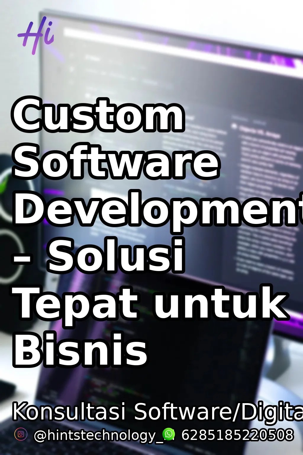 custom software development illustration - Hints Technology