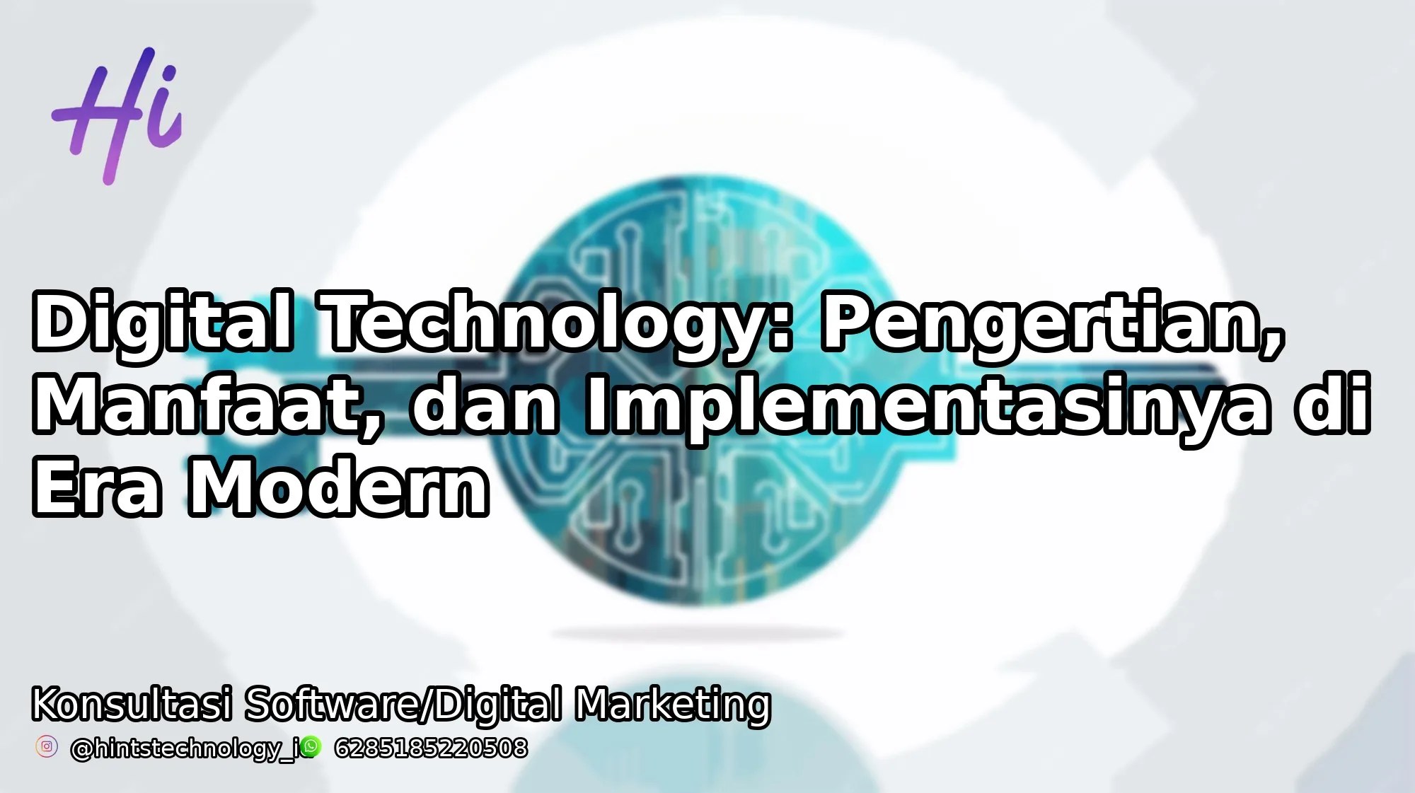 Digital technology - ilustrasi teknologi digital modern - Hints Technology