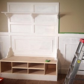 hall tree diy farmhouse shiplap modern wall project entryway build favorite butler pantry awesome check projects