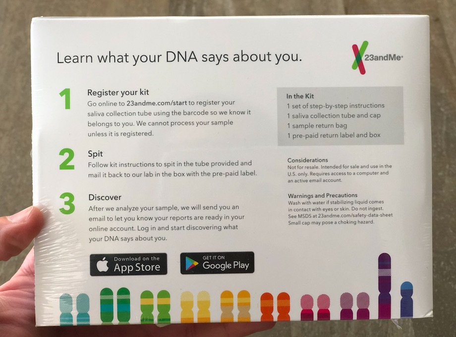 backside of 23andme