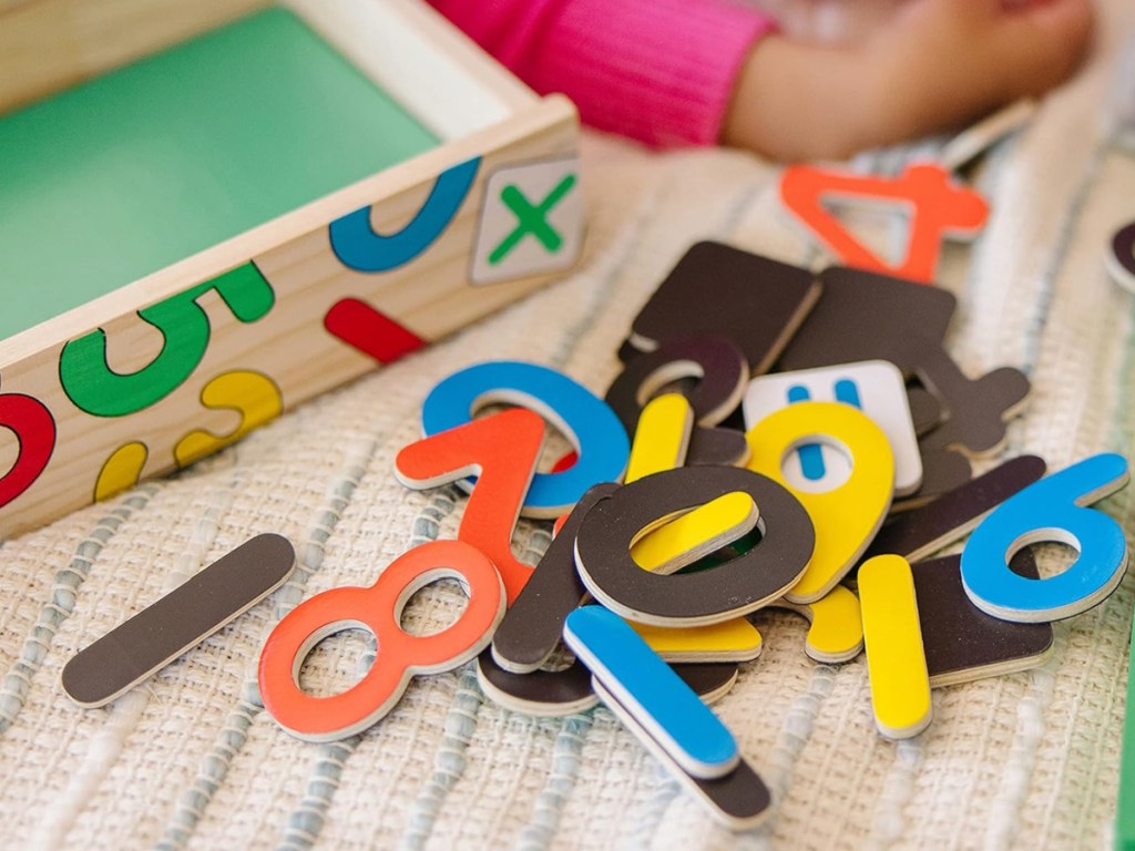 display of letter and numbers with box next to it