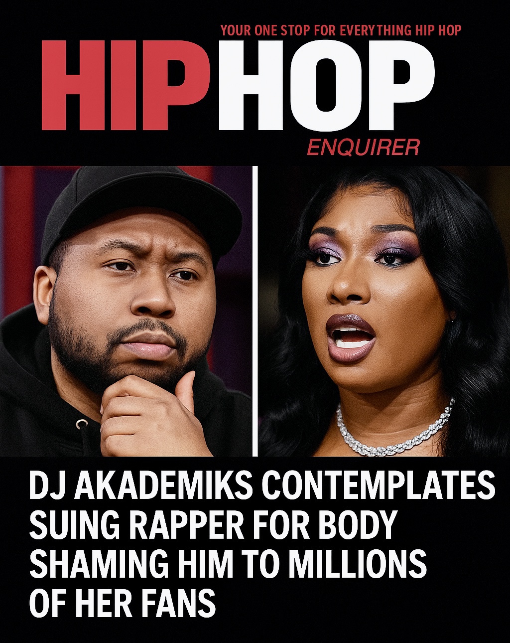 DJ AKADEMIKS SAYS MEGAN THEE STALLION’S “FAT ASS” INSULT SENT HIM INTO A DEPRESSION… NOW HE’S THINKING ABOUT SUING