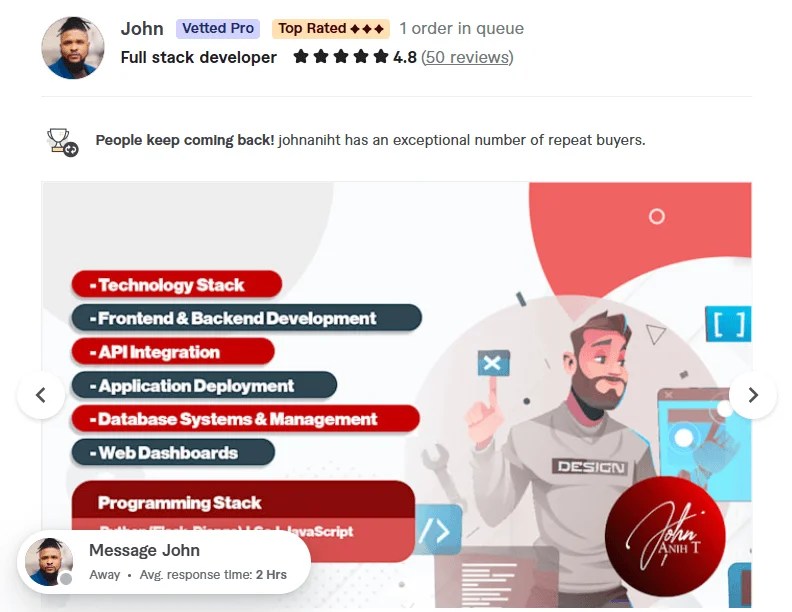 John – Professional Python & Django Web Application Developer