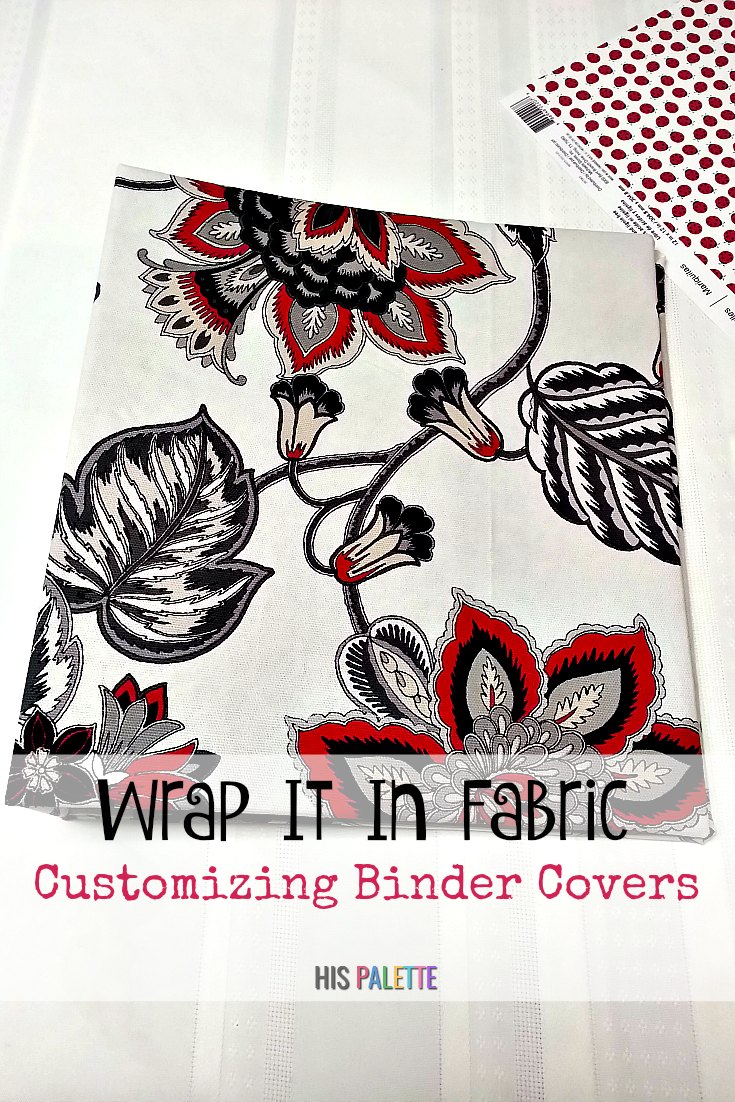 FLORAL Binder Cover Fabric, Wedding Binder Cover