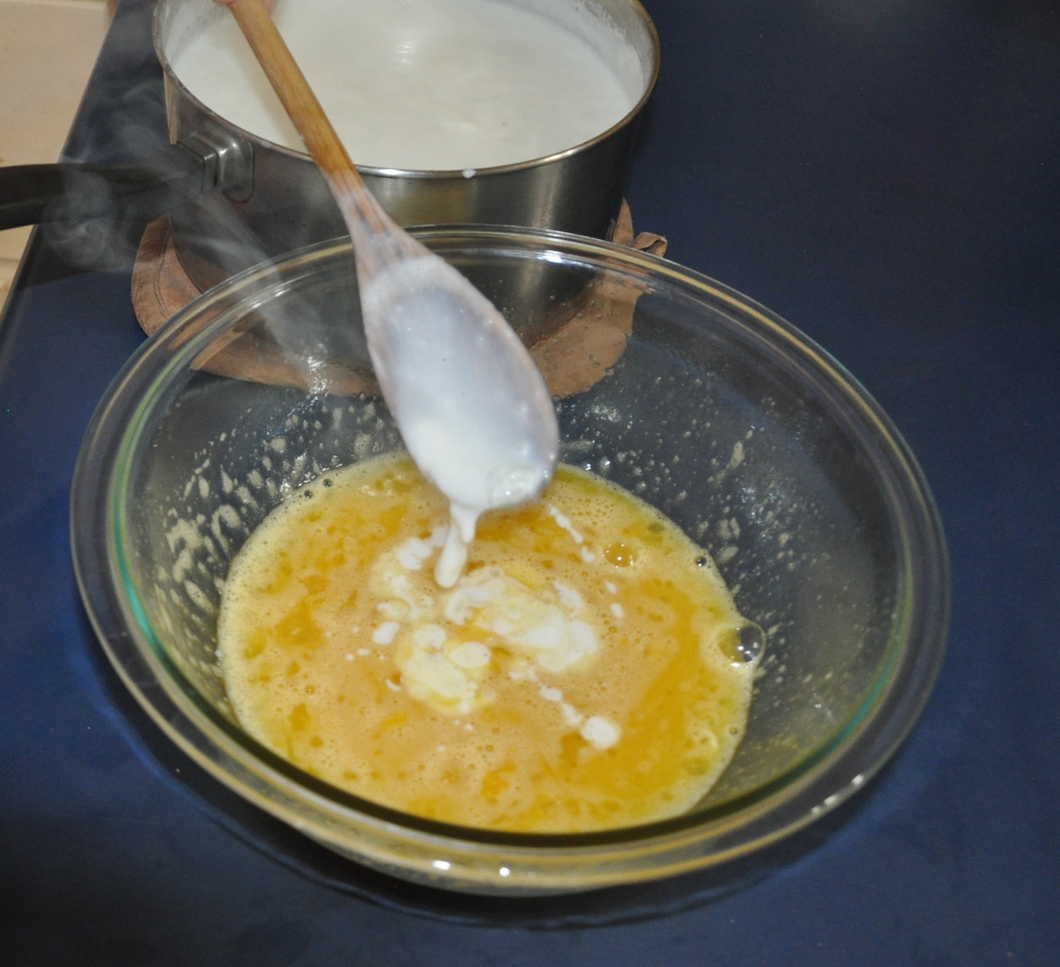 adding more, rice pudding