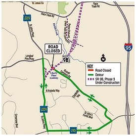 Russell Sampson Road closed Monday through Thursday