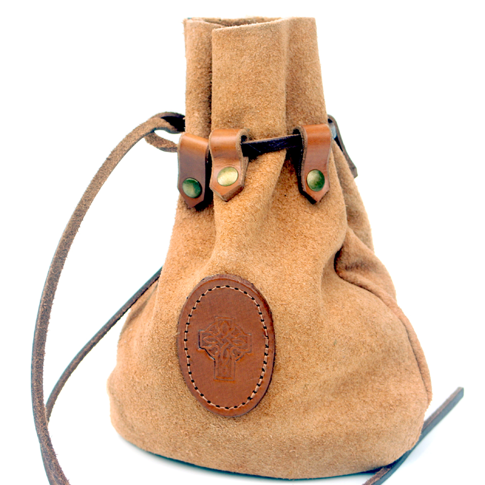 Large Suede Coin Bag: