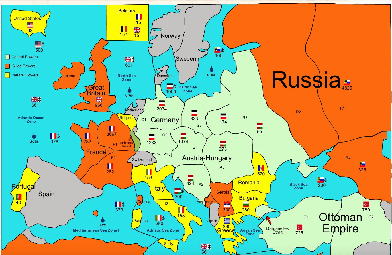 WWI Map Activity For Elementary WW1 Map Activity Elem WWI 7th 