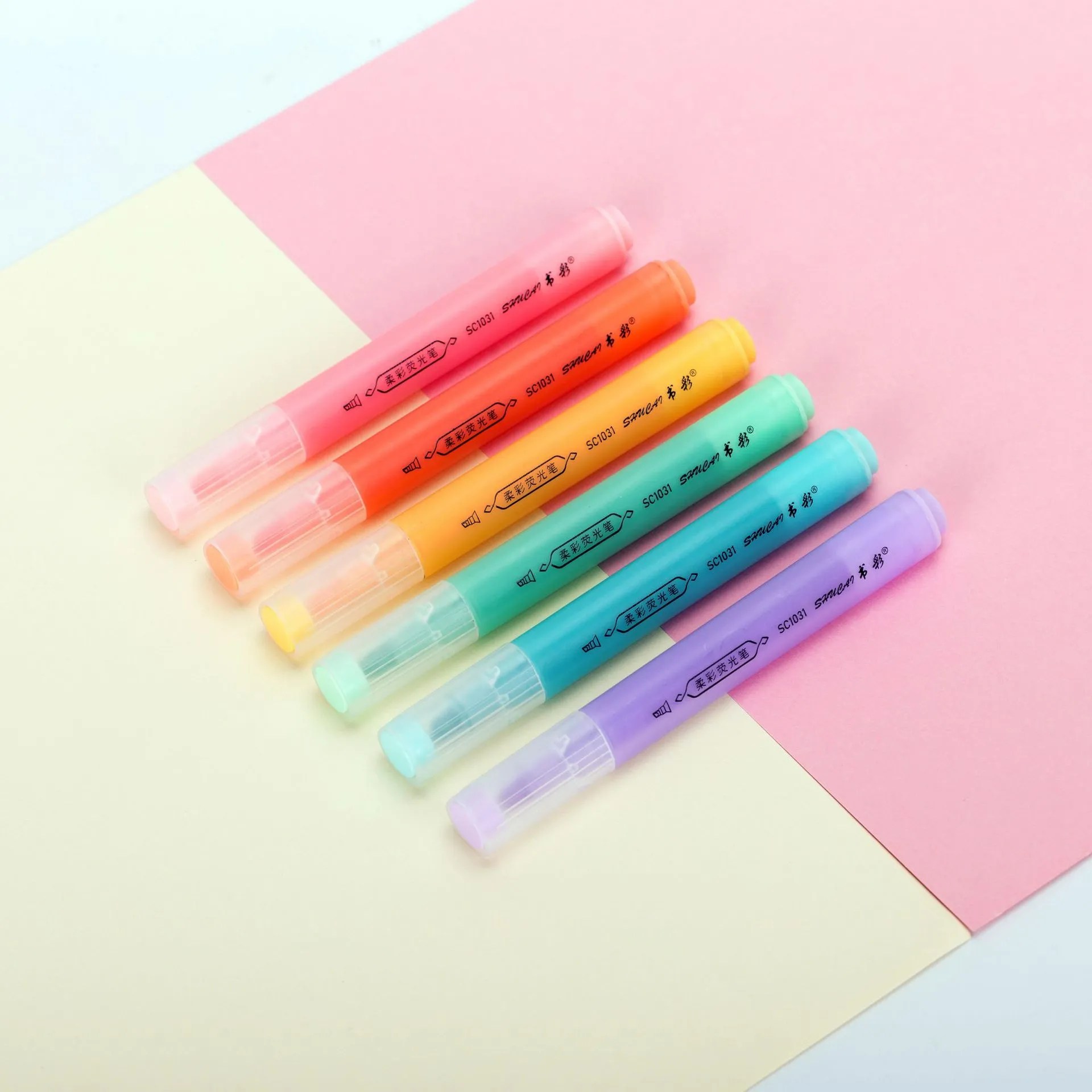 Pocket special painting graffiti student notes draw key mark watercolor pen large capacity wholesale soft color highlighter - Image 5