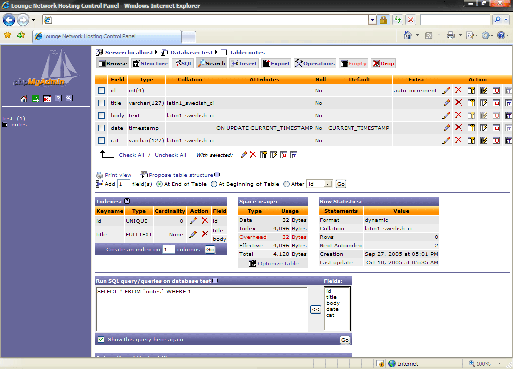 phpMyAdmin Web Database tool Free Download