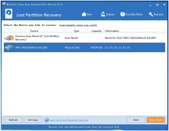 Lost Partition Recovery