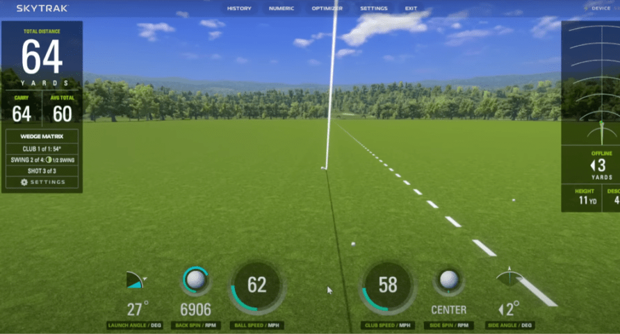 skytrak plus features wedge matrix