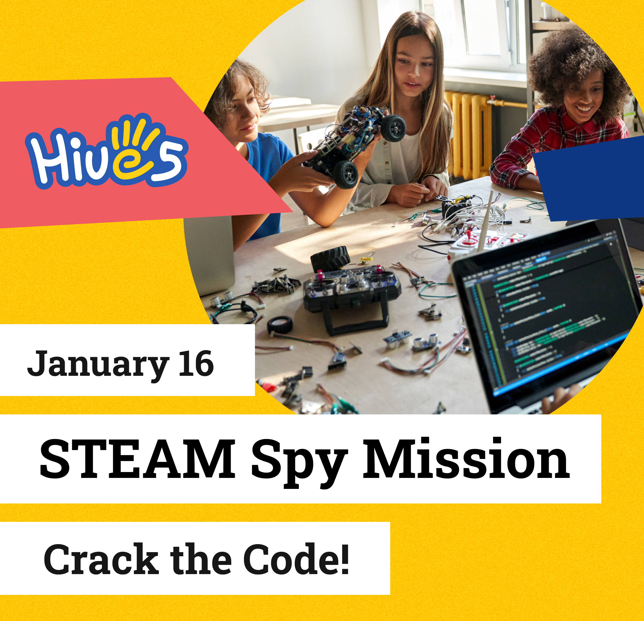 STEAM Spy Mission Crack The Code PA Day Camp 2026 Hive5 Group 35409 1 