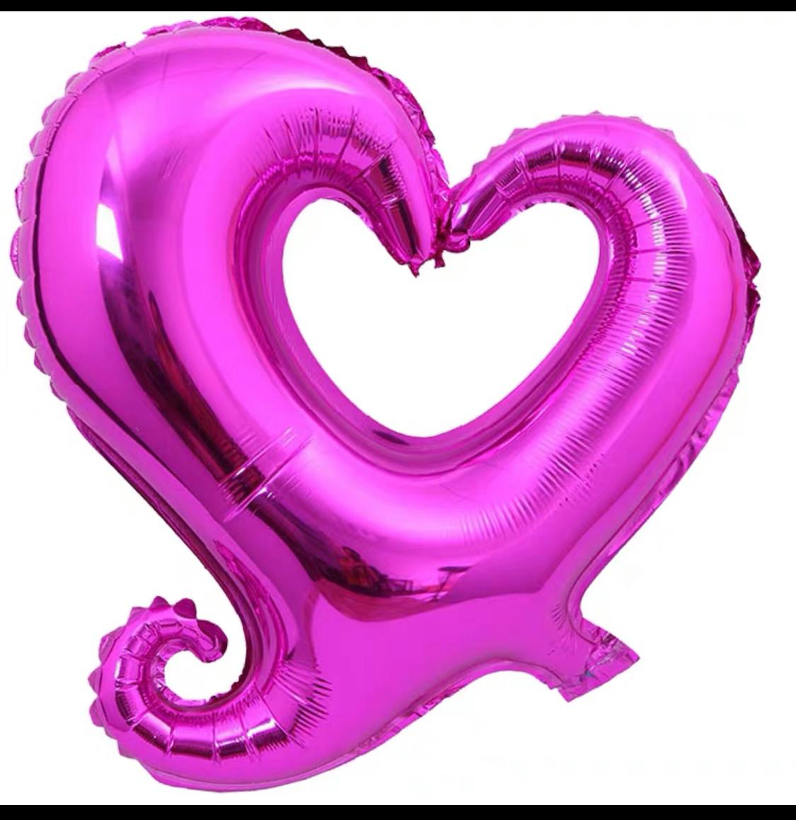 18吋心形鋁膜氣球（三個或一個連棍） - 金色