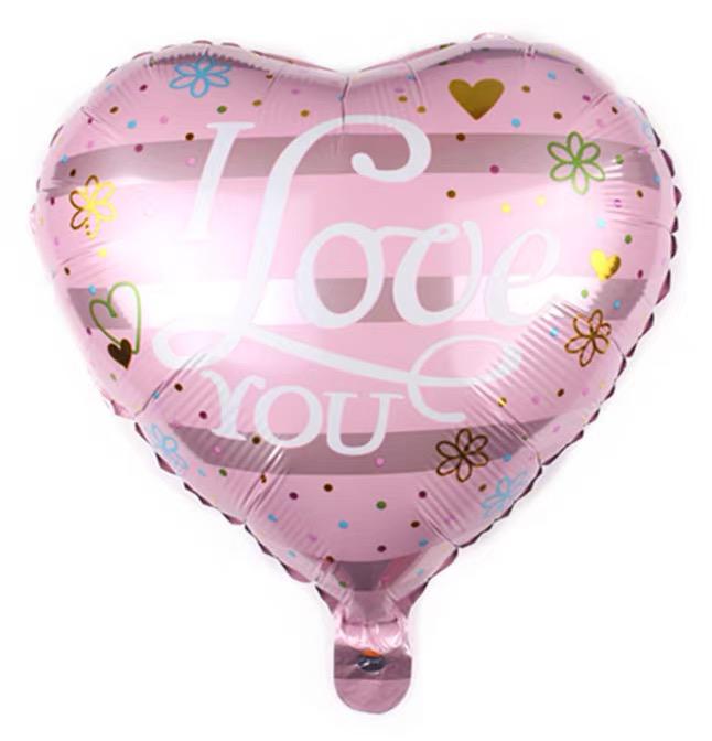 LOVE 心形鋁膜氣球（三個或一個連棍）