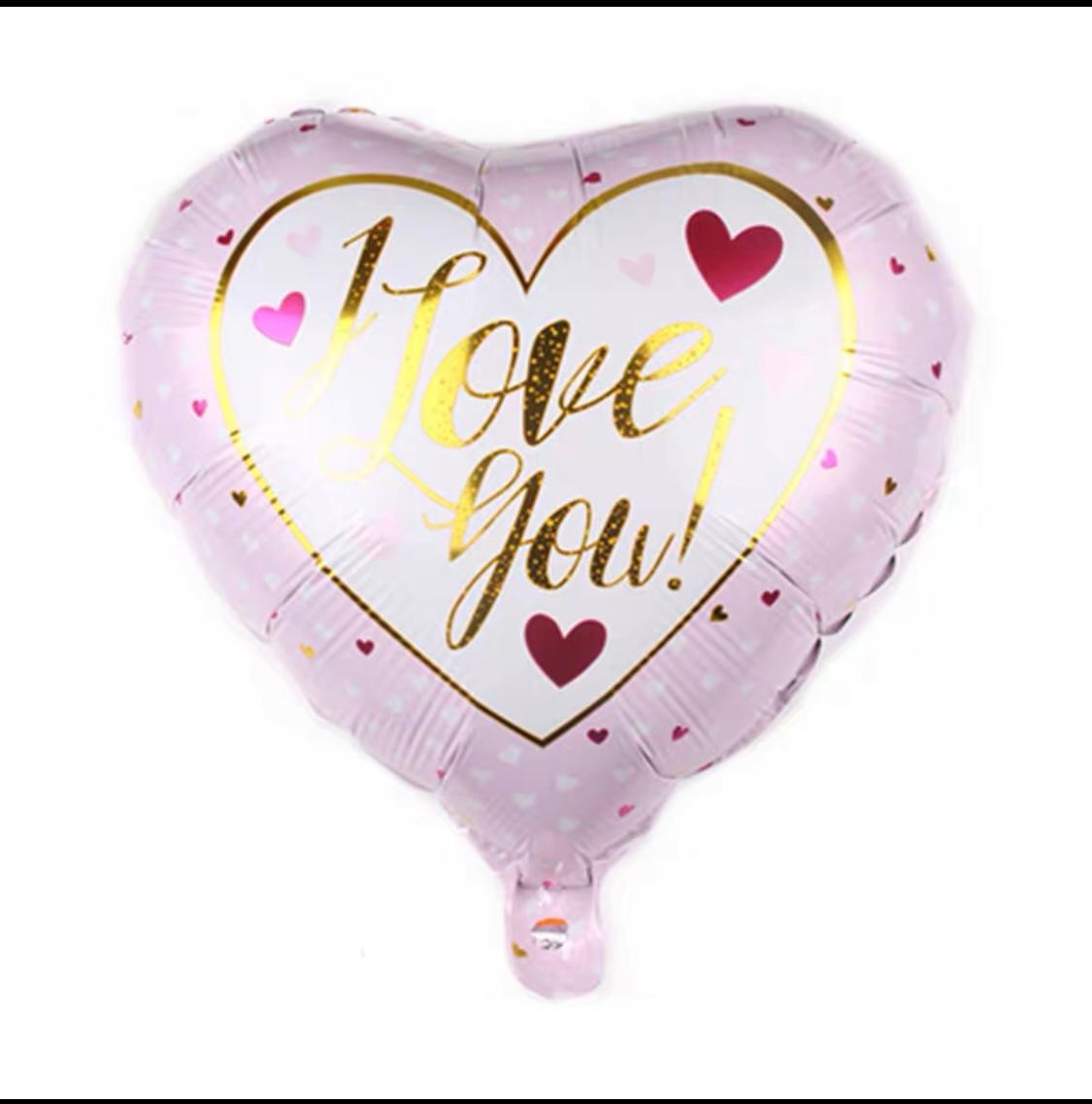 LOVE 心形鋁膜氣球（三個或一個連棍）