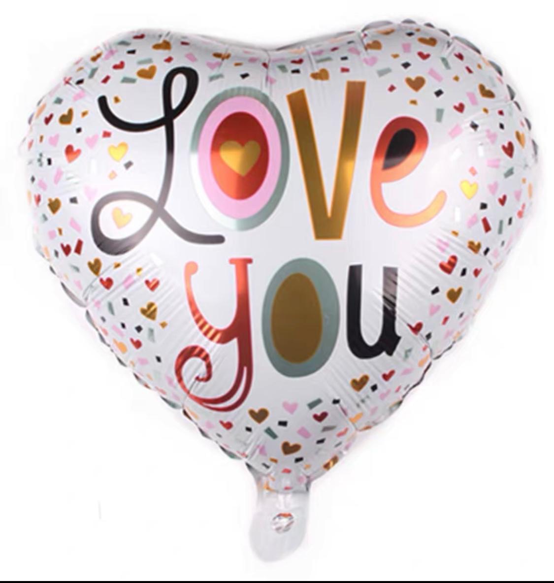 LOVE 心形鋁膜氣球（三個或一個連棍）