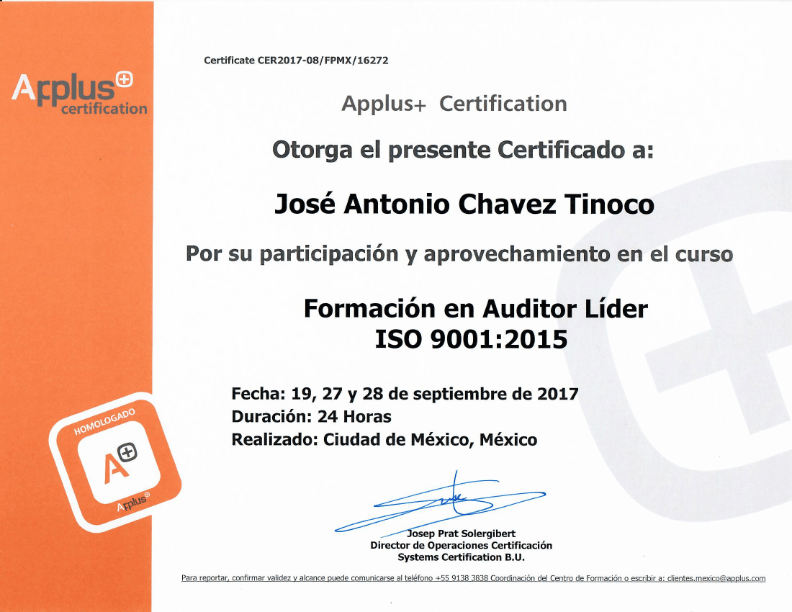 Auditor Líder ISO 9001-2015