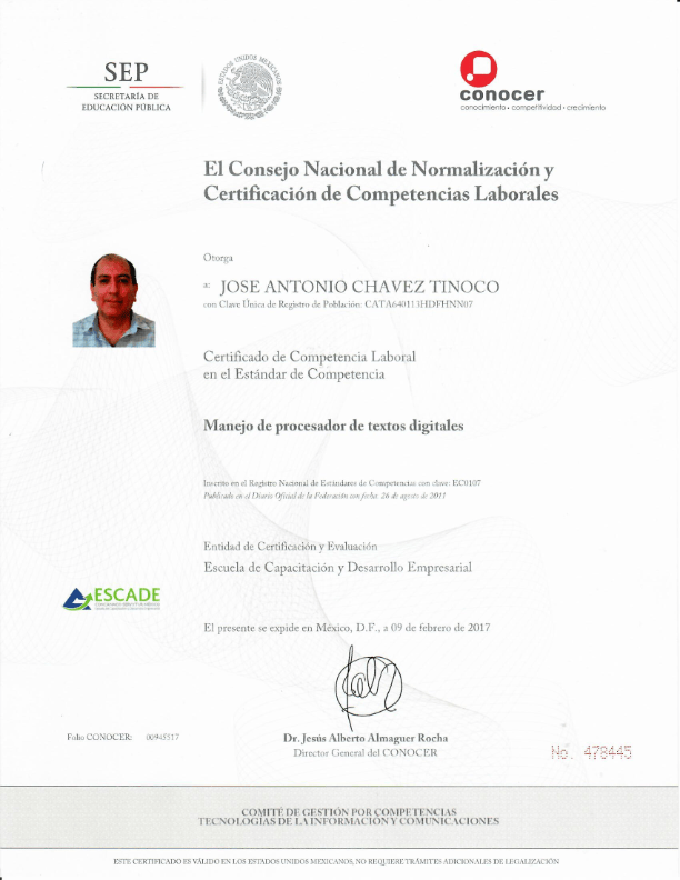 EC0107 Manejo de procesador de textos digitales