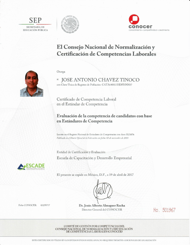 EC0076 Evaluador