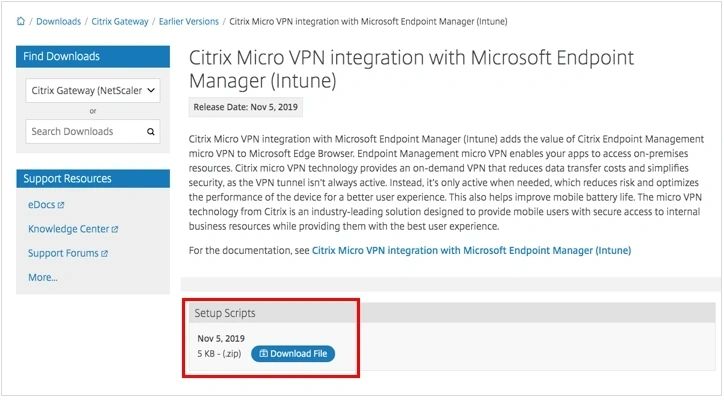 Citrix microVPN integration with Microsoft Intune - screenshot 2