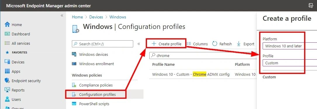 Manage Google Chrome Browser with Microsoft Intune - screenshot 1
