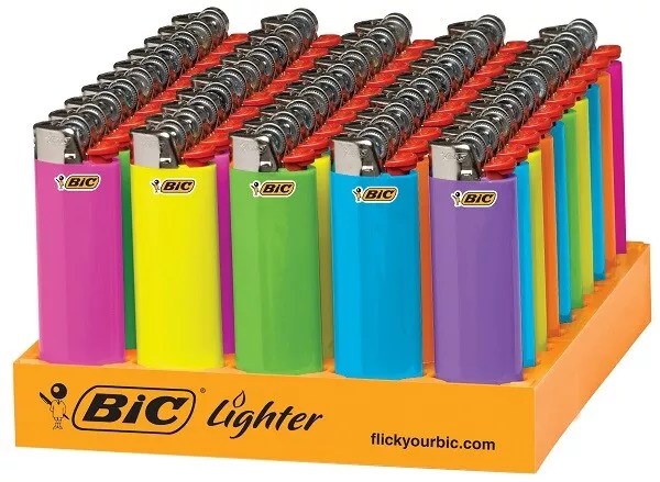 BIC Classic Lighter, Fashion Assorted Colors, 50Count Tray