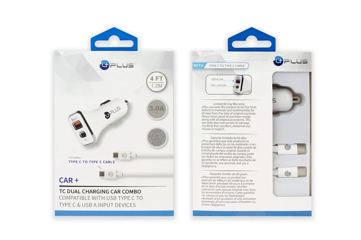 Dual USB PD Type-C Car Charger 36W Fast Charge Adapter Samsung And Android