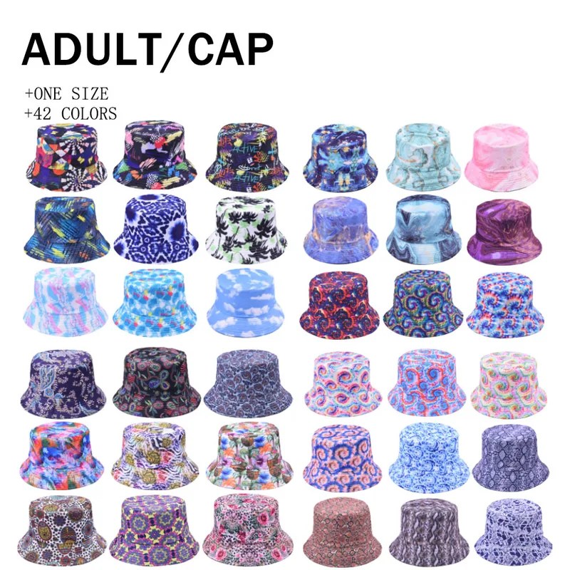 Unisex Fashion Color Block Graffiti Bucket Hat