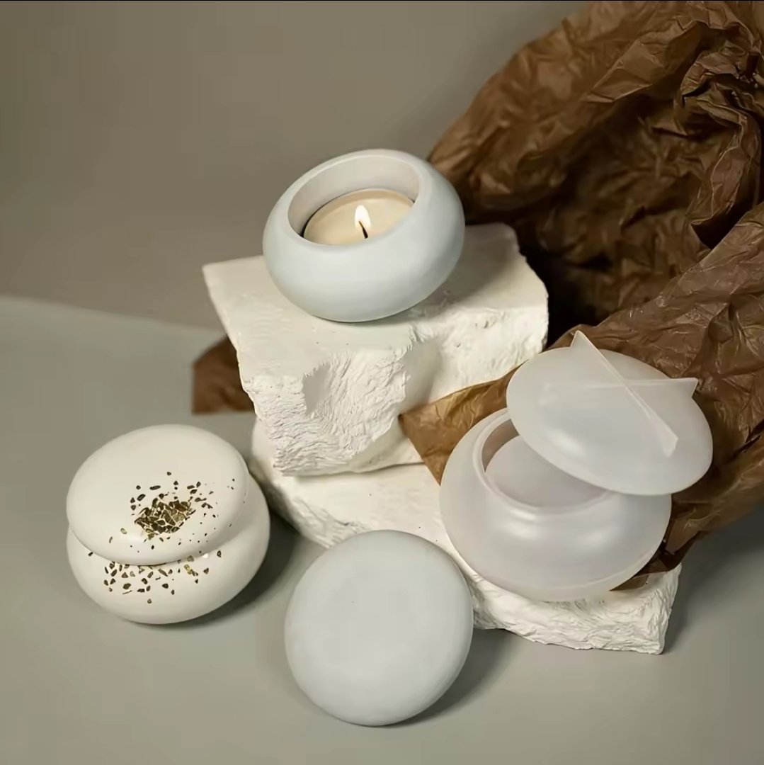 Round Pebble Storage Jar