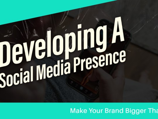 The thumbnail for the blog for HN Media's blog titled developing a social media presence.