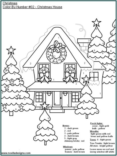 Curb appeal takes on a whole new meaning when a house is painted in cheerful, unexpected hues! Christmas House Coloring Pages Part 1