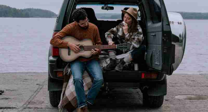 couple playing musical instruments