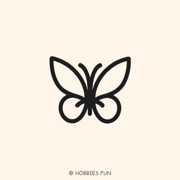 30 easy simple butterfly drawing ideas for beginners 2025
