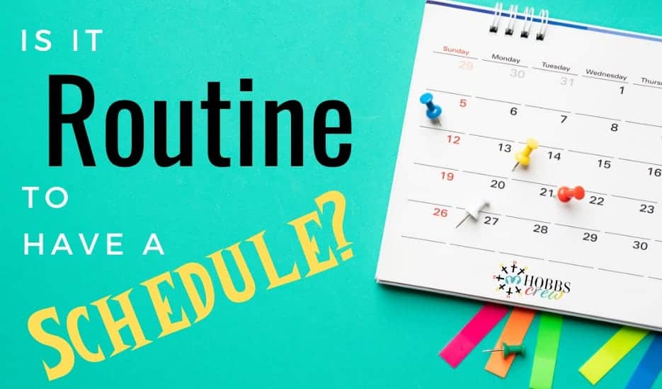 Trying to decide what to schedule and what's routine? Check out how we handle it.