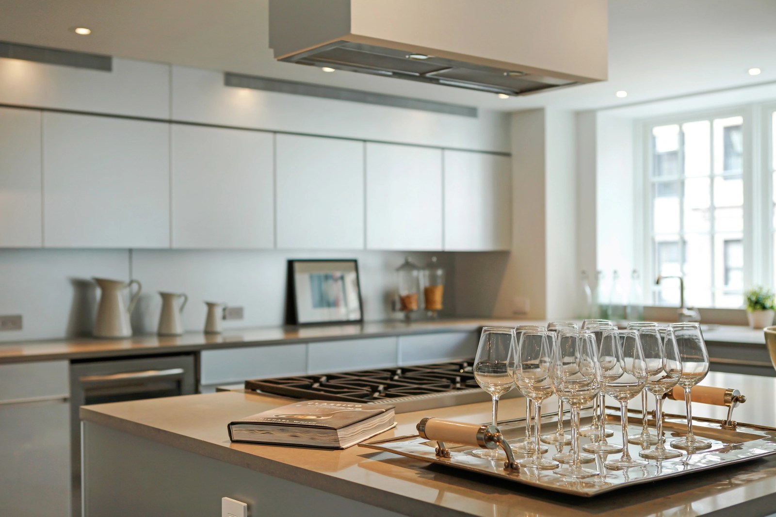 Kitchen accent at The Studio Duplex, New York City, built by Hobbs, Inc.