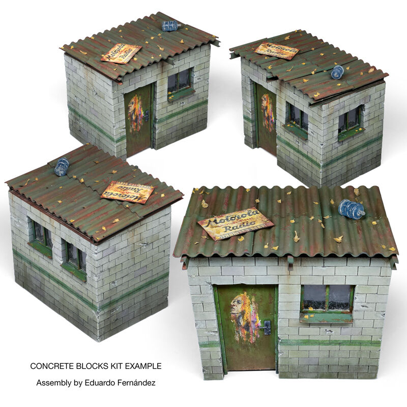 AK Interactive 1/35 Concrete Blocks Kit Scale Plastic Model Kit - Image 5
