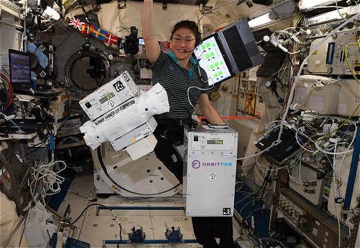 Orbit Fab water containers on the ISS