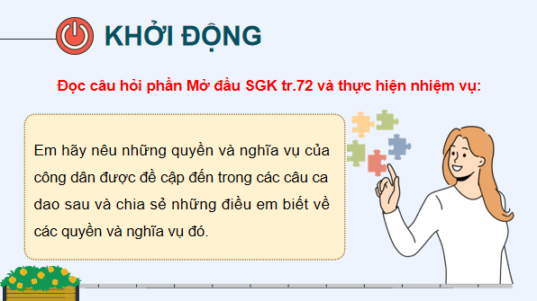 Giáo án điện tử KTPL 12 Cánh diều Bài 10: Quyền và nghĩa vụ của công dân trong hôn nhân và gia đình | PPT Kinh tế Pháp luật 12