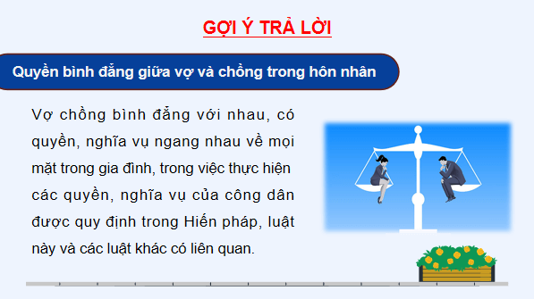 Giáo án điện tử KTPL 12 Cánh diều Bài 10: Quyền và nghĩa vụ của công dân trong hôn nhân và gia đình | PPT Kinh tế Pháp luật 12