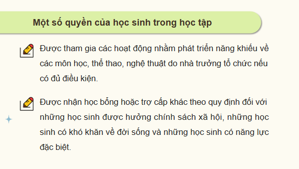 Giáo án điện tử KTPL 12 Cánh diều Bài 11: Quyền và nghĩa vụ của công dân trong học tập | PPT Kinh tế Pháp luật 12