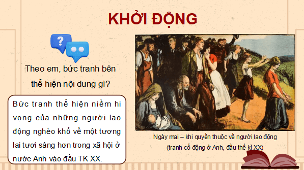 Giáo án điện tử Lịch Sử 8 Chân trời sáng tạo Bài 11: Phong trào công nhân và sự ra đời của chủ nghĩa Mác | PPT Sử 8
