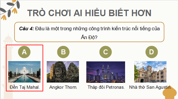 Giáo án điện tử Lịch Sử 8 Chân trời sáng tạo Bài 17: Ấn độ | PPT Sử 8