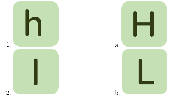 Trắc nghiệm Tiếng Việt lớp 1 Bài 12 (có đáp án): H, h, L, l | Kết nối tri thức