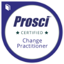 Prosci certified change practitioner logo