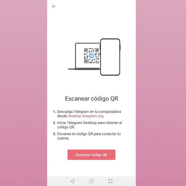 Nuevo código QR Telegram versión Web