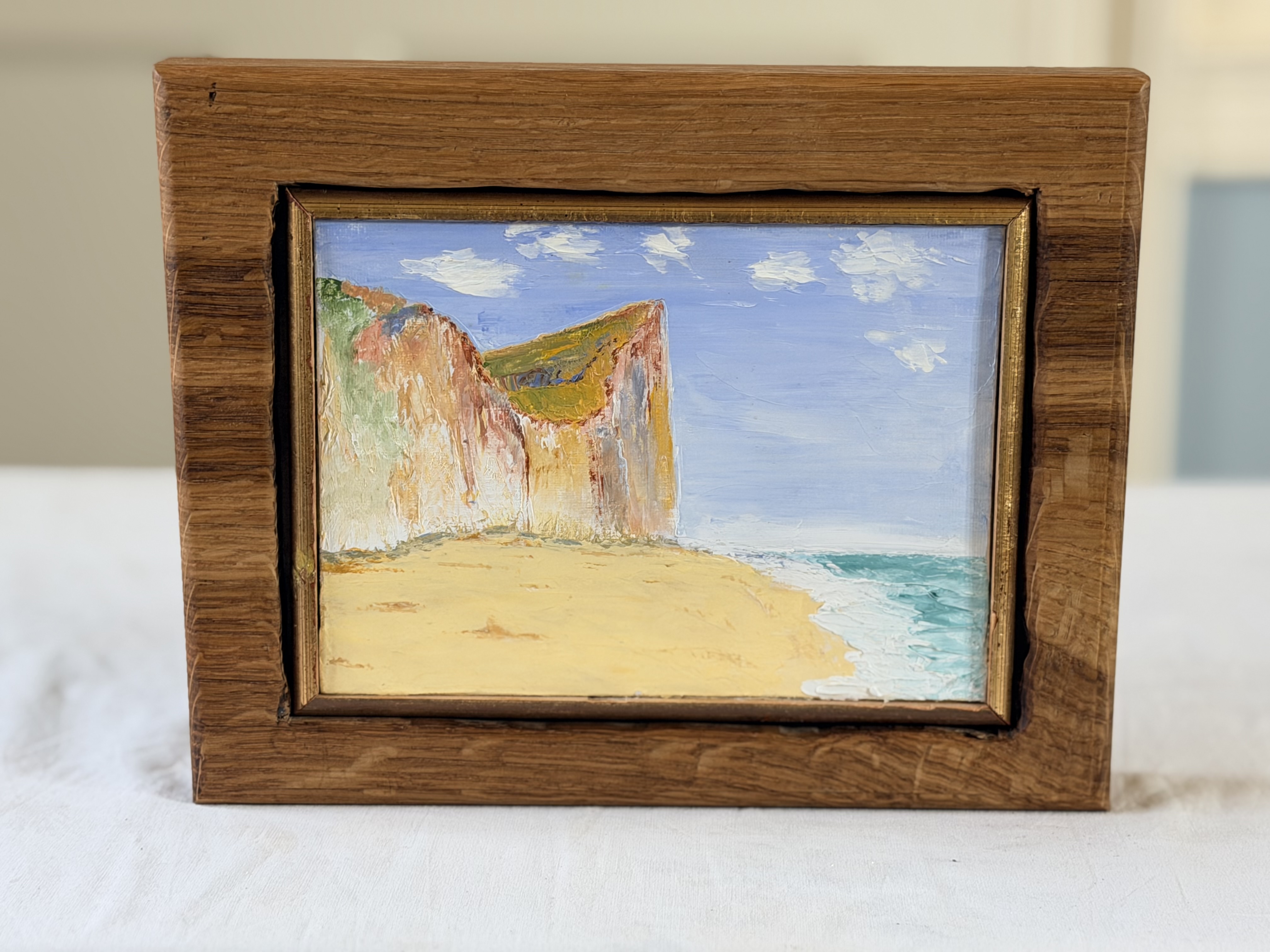 Coastal Cliffs Oil Painting
