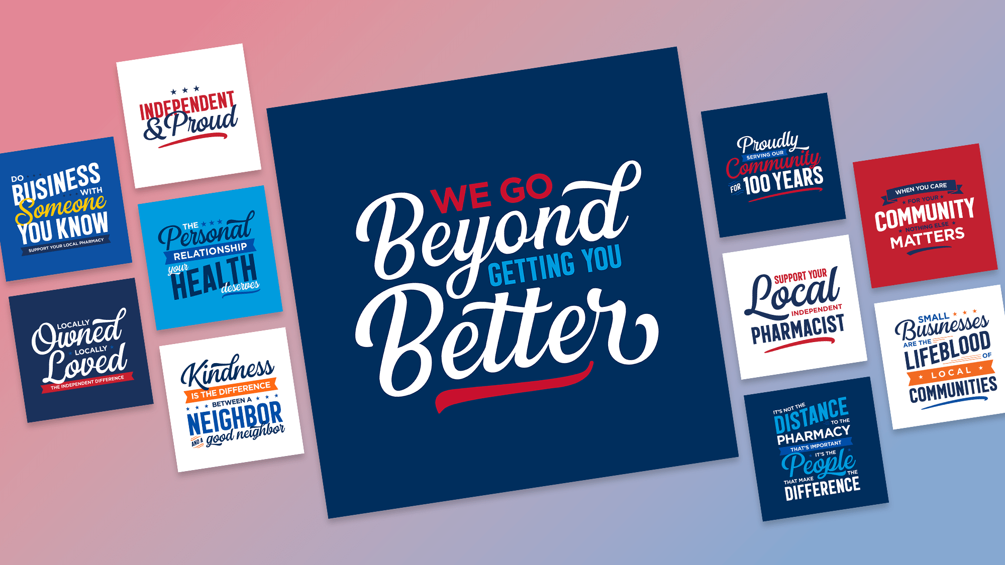 Good Neighbor Pharmacy Type Lockup Designs